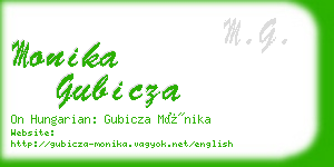 monika gubicza business card